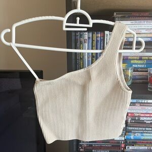 Babaton one shoulder crop top